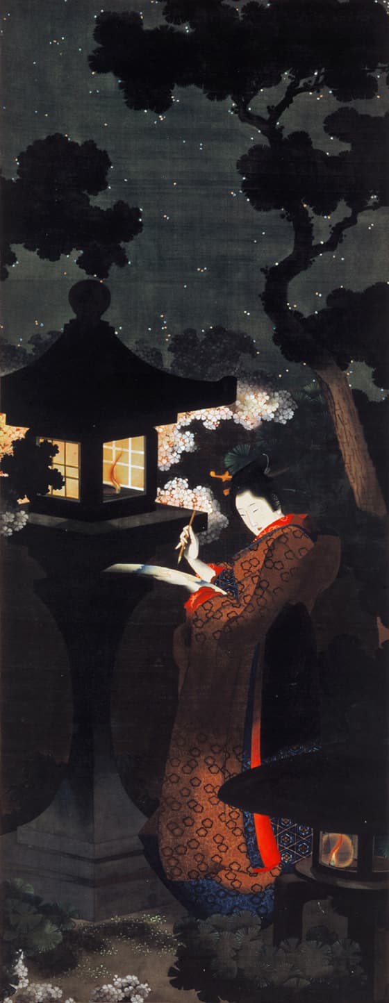 夜桜美人図