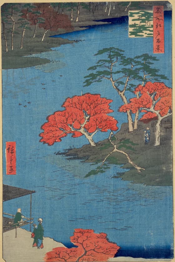 名所江戸百景 請地秋葉の境内