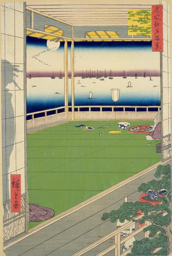 名所江戸百景 月の岬