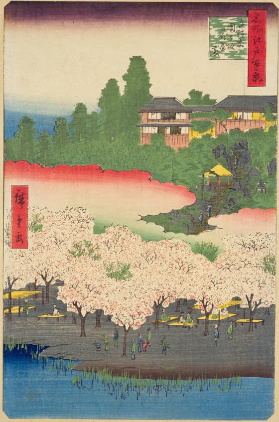 名所江戸百景 千駄木団子坂花屋敷