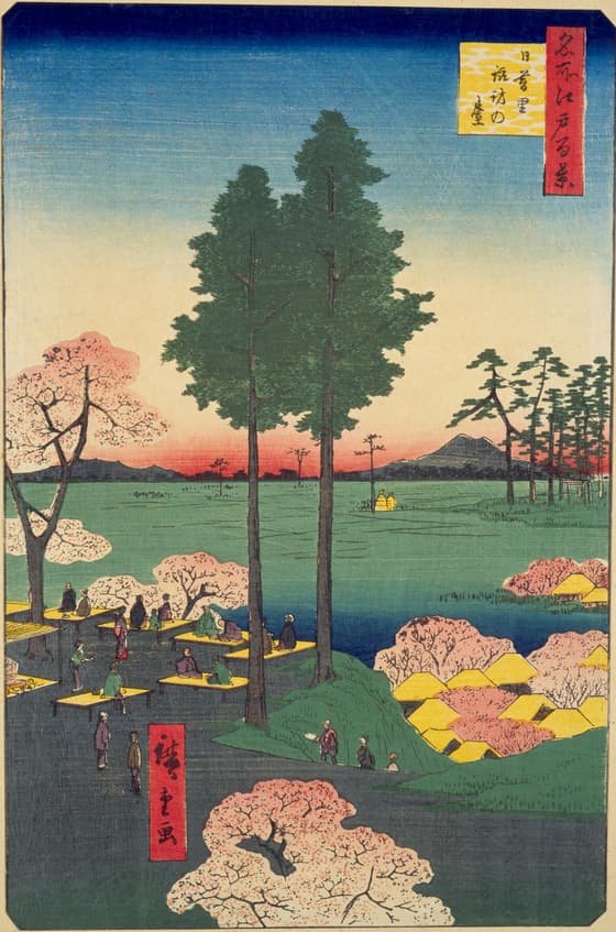 名所江戸百景 日暮里諏訪の台