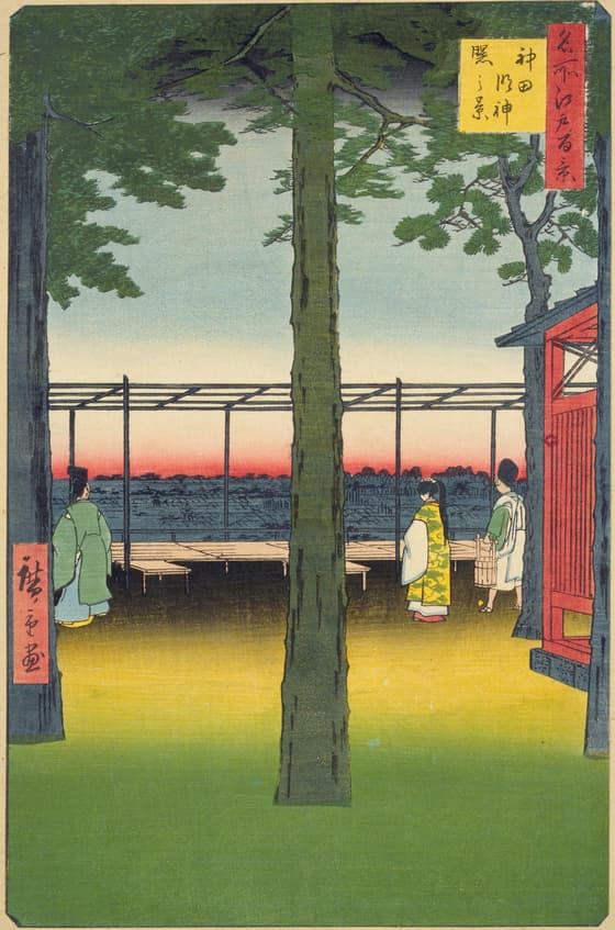 名所江戸百景 神田明神曙之景