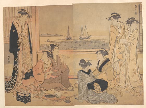 美南見十二候　沖を眺めて