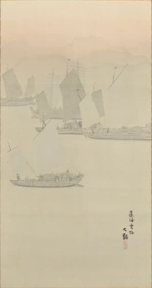瀟湘八景（遠浦雲帆）
